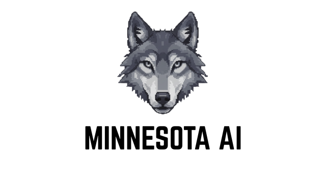 Minnesota AI Logo with Wolf.